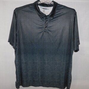 Reebok Golf Mens 4XL Black Gray Fleck Short Sleeve Polo Shirt